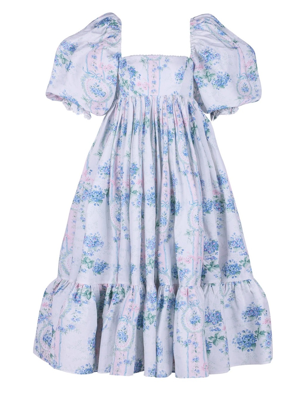 SELKIE La Belle Etoile Cotton French Puff Dress SMALL